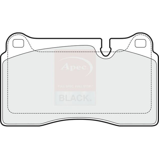 Apec Black Front Brake Pad Set fits Land Rover Range Rover 2002-2012 4.2 4.4