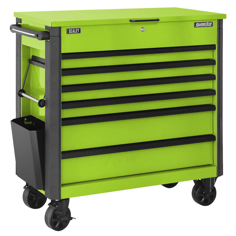 Superline Pro Tool Trolley 6 Drawer - Green AP366HV Superline Pro - Dynamic Drive