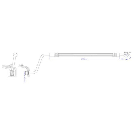 Juratek Brake Hydraulic Hose Line Rear Right fits Hyundai Santa Fé II 2006-2012