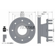 Textar 2 x Externally Vented Brake Discs 93085000