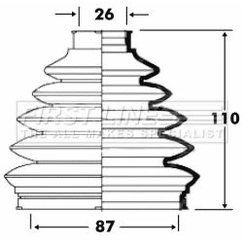 First Line Drive Shaft Bellow Kit Front Left Thermoplast fits Opel Astra G