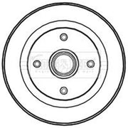Borg & Beck Brake Drum Assembly Rear BBR7208