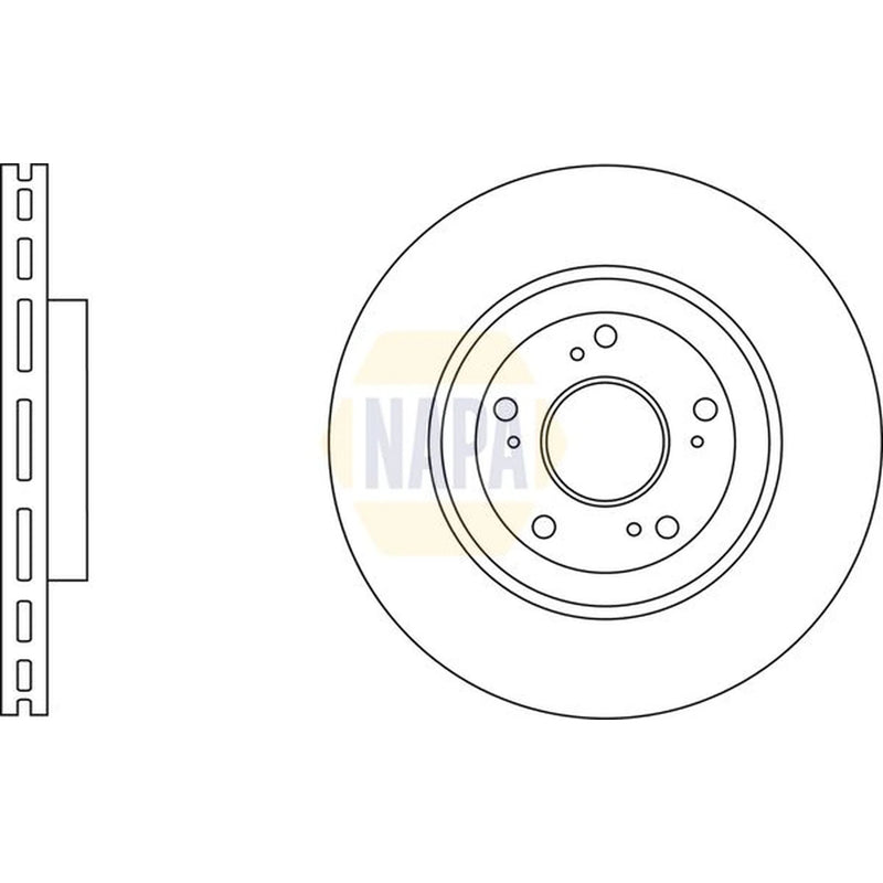 NAPA Front Brake Vented Discs & Pads fits Honda Civic VIII 2006-2012 2.0