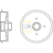 NAPA Brake Drum Assembly Rear fits Audi 80 B2 1978-1987 1.6 1.8 1.9 2.0