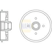 NAPA Brake Drum Assembly Rear NDR1033