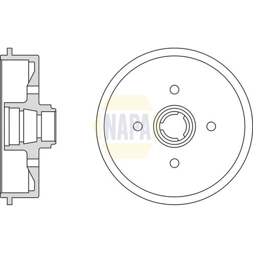NAPA Brake Drum Assembly Rear NDR1033