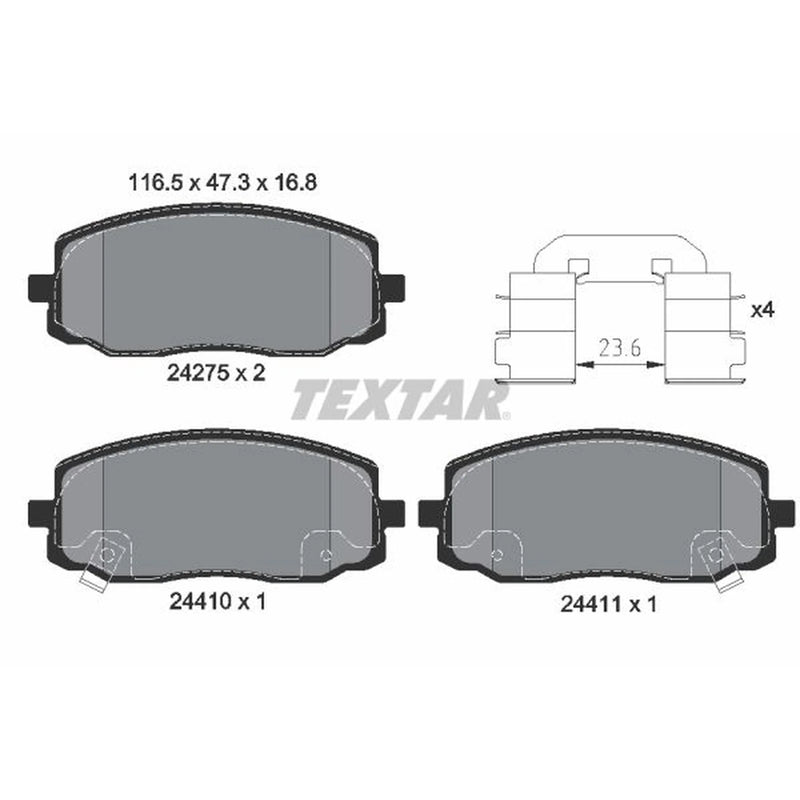 Textar Front Brake Pad Set 2427501