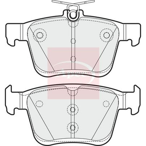 Apec Rear Brake Pad Set fits Audi A3 2012-2020 1.0 1.2 1.4 1.5 1.6 1.8