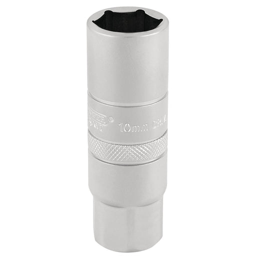 Draper 10mm Thread 6 Point Satin Chrome Spark Plug Socket, 3/8" Sq. Dr., 16mm Draper - Dynamic Drive
