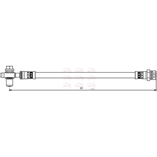Apec Brake Hydraulic Hose Line Rear Left fits Audi A1 2011-2018 1.4 2.0