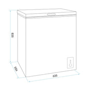 Baridi Freestanding Chest Freezer 142L Capacity - White DH120 Baridi - Dynamic Drive
