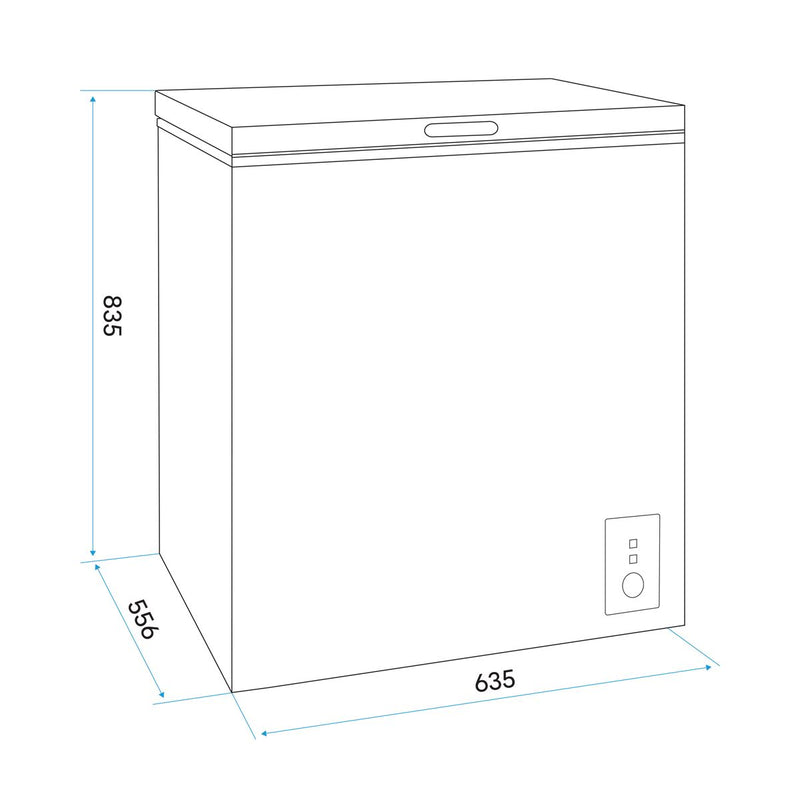Baridi Freestanding Chest Freezer 142L Capacity - White DH120 Baridi - Dynamic Drive