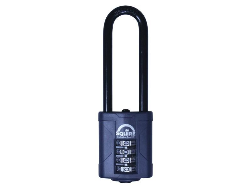 Squire CP40/2.5 Combination Padlock 4-Wheel 40mm Extra Long Shackle 63mm Squire - Dynamic Drive