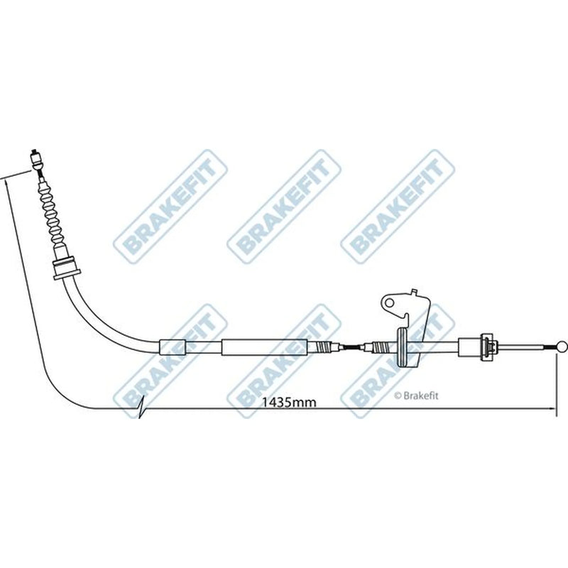 Apec Handbrake Cable Left Rear BBC3297