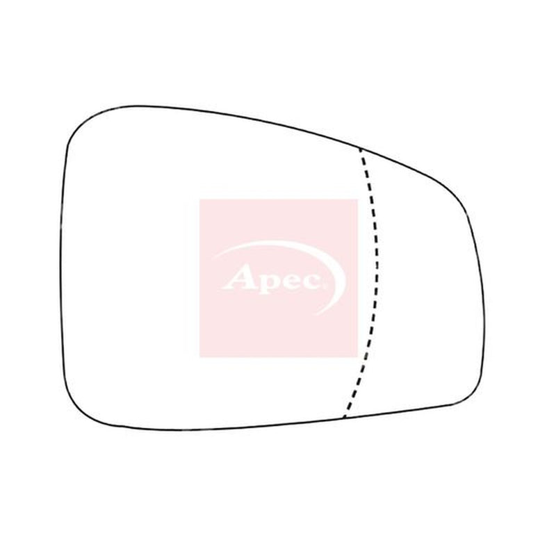 Apec Exterior Wing Mirror Glass Right fits Renault Fluence 2010 on 1.5 1.6