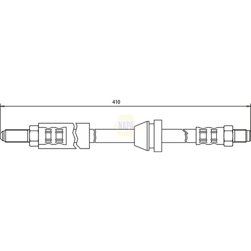 NAPA Brake Hydraulic Hose Line Front fits Ford Escort 1983-1990