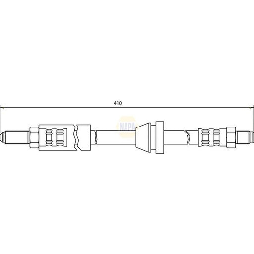 NAPA Brake Hydraulic Hose Line Front fits Ford Escort 1983-1990