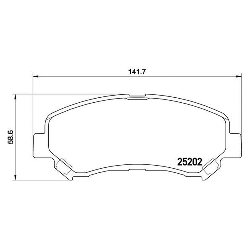 Brembo 4 x Front Brake Pad Set fits Nissan Juke 2014-2019 1.6