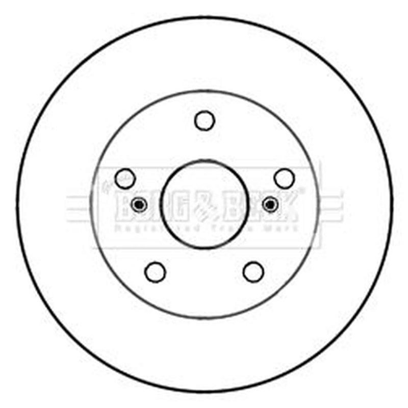 Borg & Beck 2 x Brake Discs fits Toyota Hilux Vigo VII Pickup 2005-2015 2.5