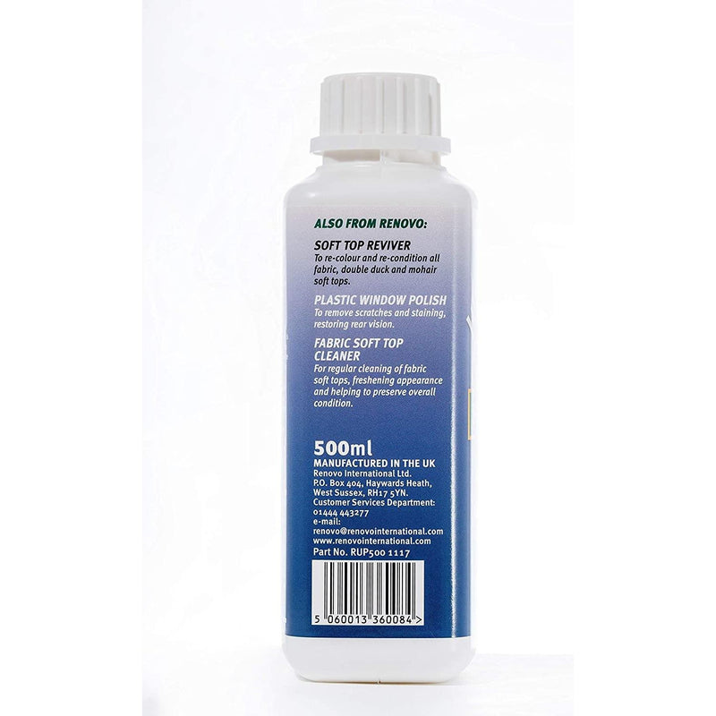 Renovo Soft Top Ultra Proofer Treatment Waterproofs Convertible Cabriolet 500ml Renovo - Dynamic Drive