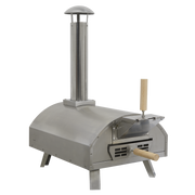 Dellonda Portable Wood-Fired Pizza Oven and Smoking Oven Stainless Steel Dellonda  - Dynamic Drive