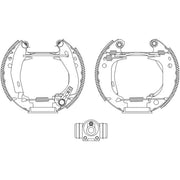Mintex Brake Shoe Set Axle Kit fits Peugeot 106 I 1991-1996 1.0