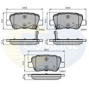 Comline Front & Rear Brake Discs & Pads fits Toyota Avensis 2008-2018 2.0 2.2