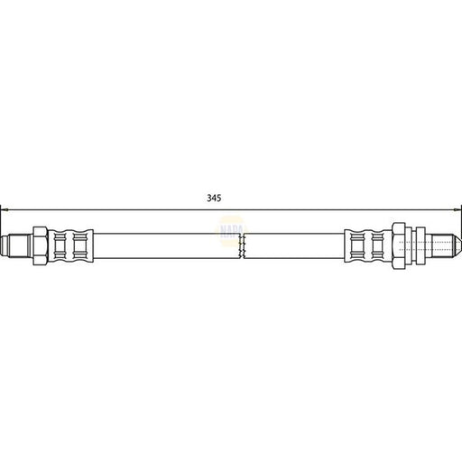 NAPA Brake Hydraulic Hose Line Rear NBH1112