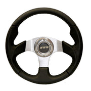 300mm Black Leather Steering Wheel + Boss fits Toyota Carina Starlet Mountney Classic  - Dynamic Drive