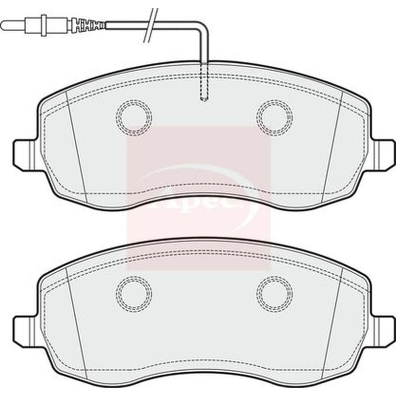 Apec Front Brake Pad Set fits Citroën C8 2006-2012 2.0 2.2