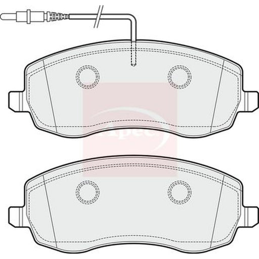 Apec Front Brake Pad Set fits Citroën C8 2006-2012 2.0 2.2