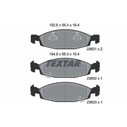 Textar Front Brake Pad Set 2363101