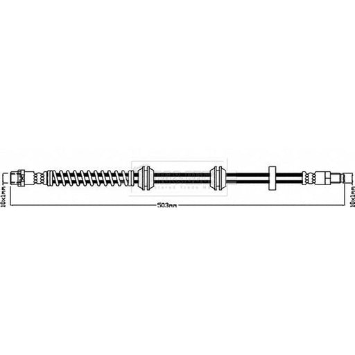 Borg & Beck Brake Hydraulic Hose Line Rear Right BBH8653