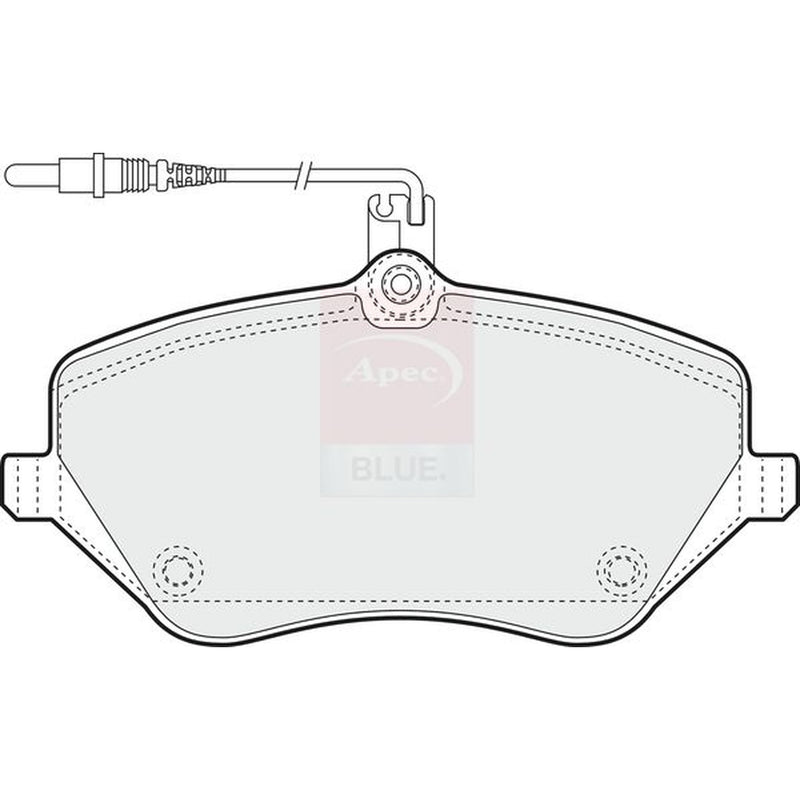 Apec Front Brake Pad Set fits Citroën C5 III 2008-2015 2.2 2.7 3.0