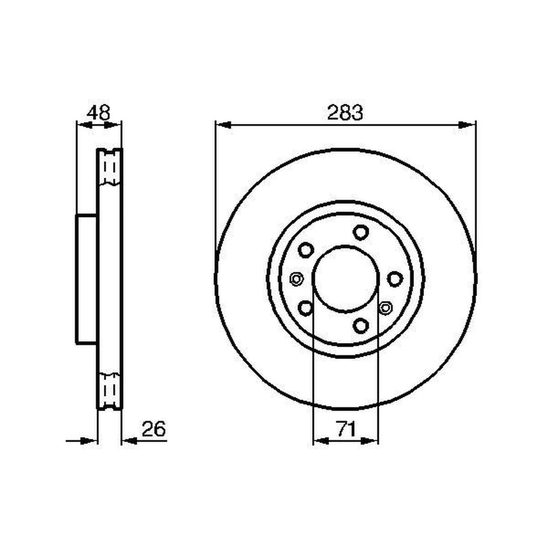 Bosch Front Brake Vented Discs & Pads fits Peugeot 605 1989-1999 3.0