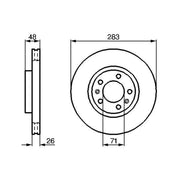 Bosch Front Brake Vented Discs & Pads fits Citroën Xm 1994-2000 2.5 3.0