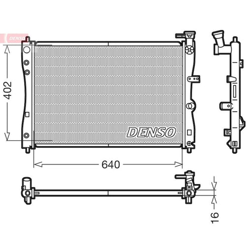 Denso Engine Radiator fits Mitsubishi Colt Czc VI 2006-2009 1.5