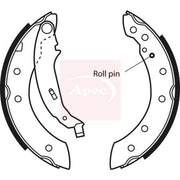 Apec Brake Shoe Set Axle Kit fits Citroën Saxo 1996-2004 1.1 1.4 1.5 1.6