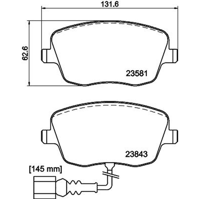 DON Front Brake Pad Set fits Seat Cordoba 2002-2009 1.4 1.6 1.9 2.0