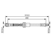 Bosch Brake Hydraulic Hose Line Front fits Mercedes-Benz Glk-Class 2008-2015