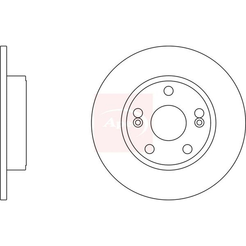 Apec Rear Brake Solid Discs & Pads fits Renault Safrane 1993-1996 3.0