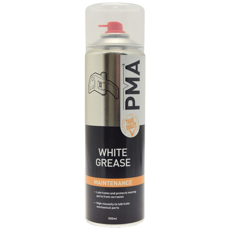 6 x PMA White Calcium Grease Multi Purpose PTFE Lubricant Aerosol Spray WHGR PMA - Dynamic Drive
