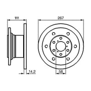Bosch Front Brake Solid Discs & Pads fits Iveco Daily II 1989-1998