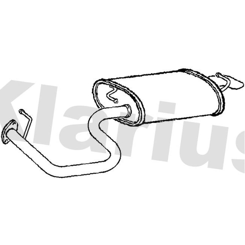 Klarius Box With Tail Pipe Rear fits Toyota Avensis 2003-2008 2.0