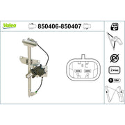 Valeo Electric Window Regulator Lifter Left Front 850406