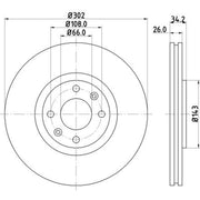 Mintex Front & Rear Brake Discs & Pads fits DS (Capsa) DS 5 2013-2017 1.6