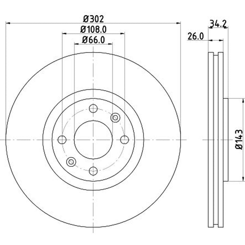 Mintex Front Brake Discs & Pads fits Peugeot 208 I 2012-2019 1.6