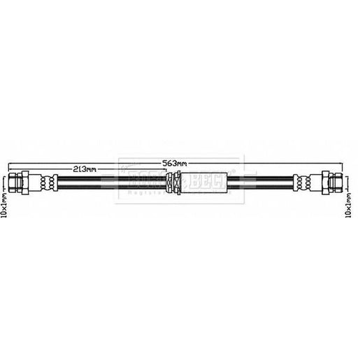 Borg & Beck Brake Hydraulic Hose Line Front Right BBH8052