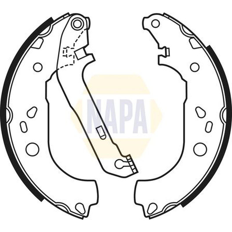 NAPA Brake Shoe Set Axle Kit fits Ford Focus II 2004-2012 1.4 1.6 1.8