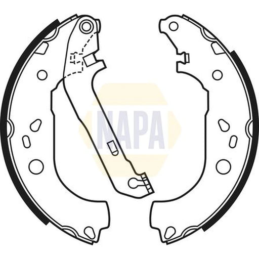 NAPA Brake Shoe Set Axle Kit NBS1057